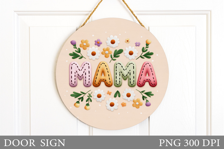 Mother's Day Door Sign Design. Floral Door Sign Sublimation