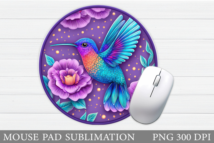 Hummingbird Mouse Pad Design. Flowers Birds Mouse Pad