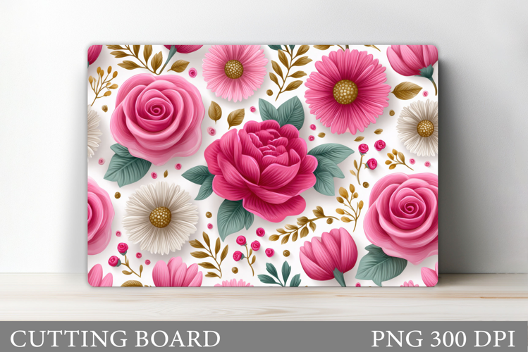 Flowers Cutting Board. Floral Cutting Board Sublimation