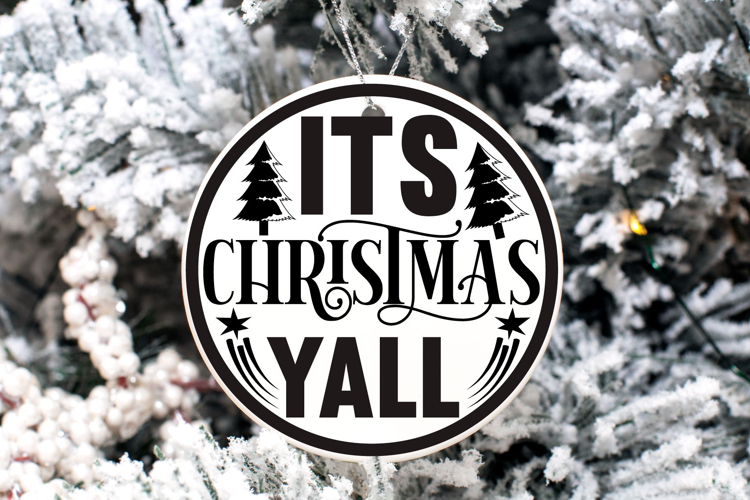 Christmas Round sign Svg Design Round Sign SVG quotes