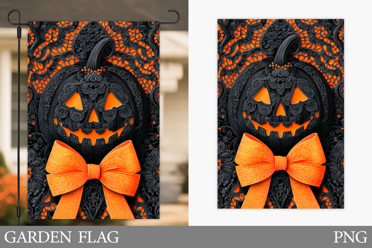 Halloween Pumpkin Garden Flag. Halloween Sublimation