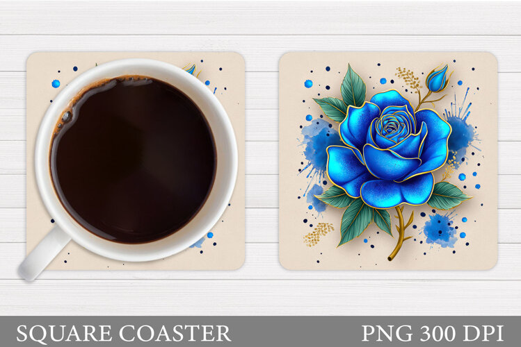Roses Coaster Design. Rose Coaster Sublimation example image 1