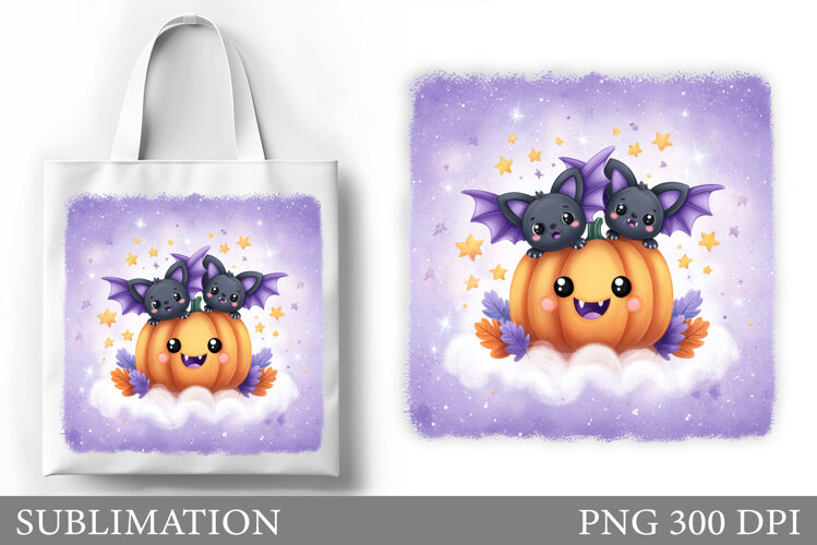 Cute Pumpkin Sublimation. Cute Pumpkin Tote Bag Sublimation example image 1