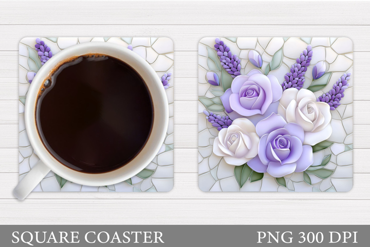Roses Coaster Design. Roses Sublimation