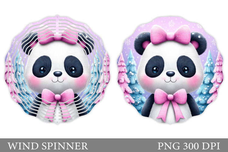Christmas Panda Wind Spinner. Christmas Wind Spinner Design