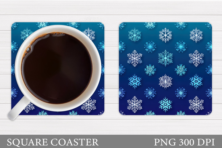 Snowflakes Coaster Sublimation. Snowflakes Sublimation