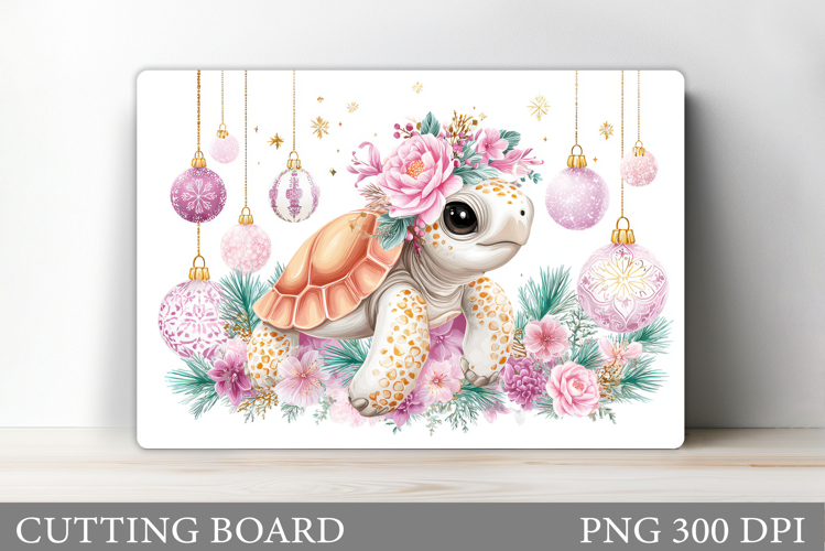 Christmas Turtle Cutting Board. Christmas Cutting Board