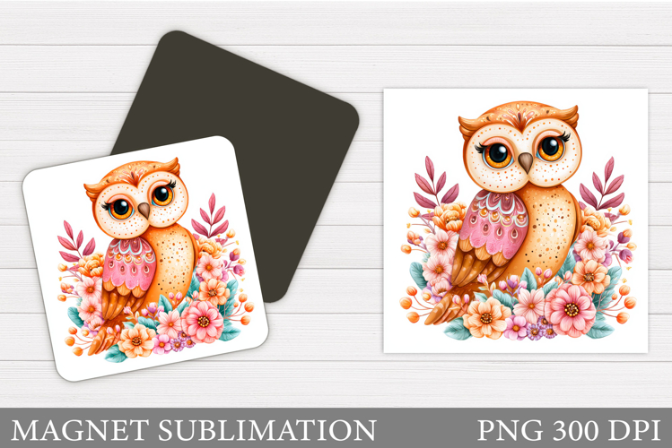 Owl Magnet Design. Owl Sublimation