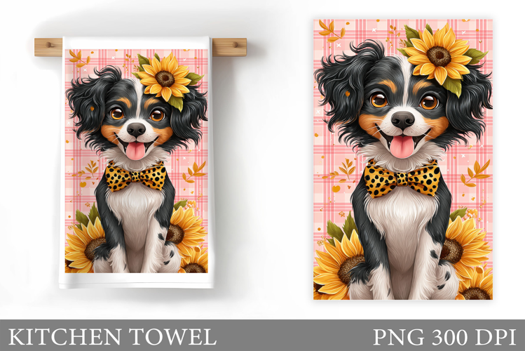 Cute Dog Kitchen Towel. Cute Dog Sublimation