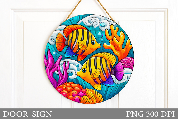 Fish Door Sign Sublimation. Fish Sublimation