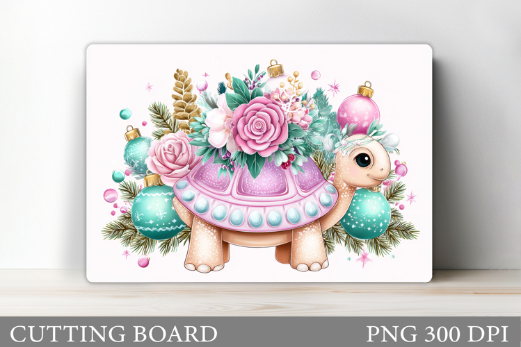 Christmas Turtle Cutting Board. Christmas Cutting Board