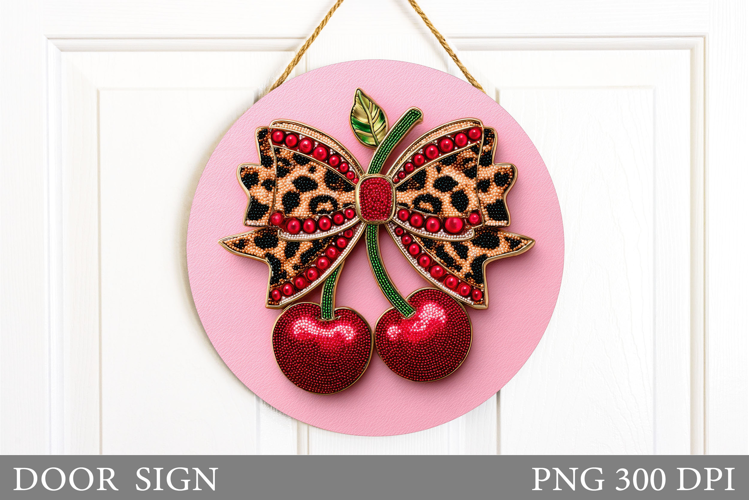 Valentines Cherry Door Sign. Valentines Door Sign Design
