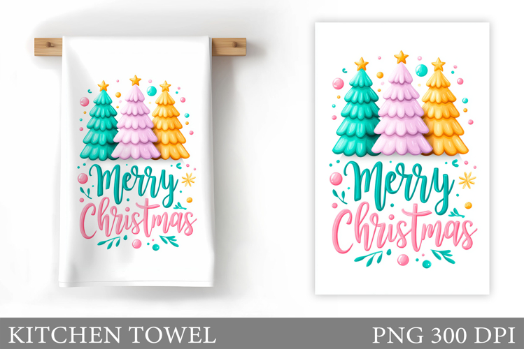 Christmas Tree Kitchen Towel. Christmas Kitchen Towel Design