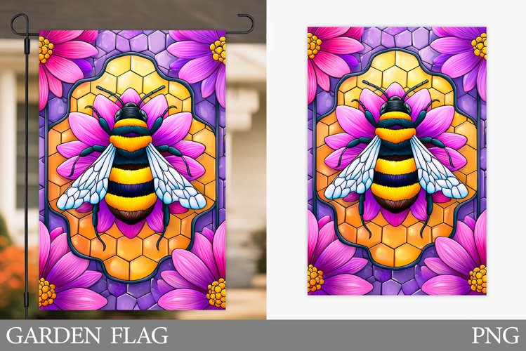 Bee Garden Flag Design. Bee Sublimation