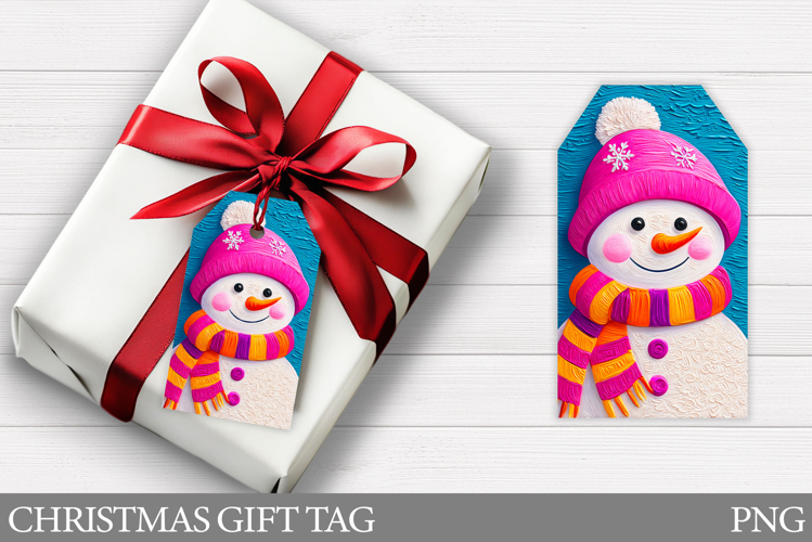 Christmas Snowman Gift Tag. Christmas Gift Tag Design