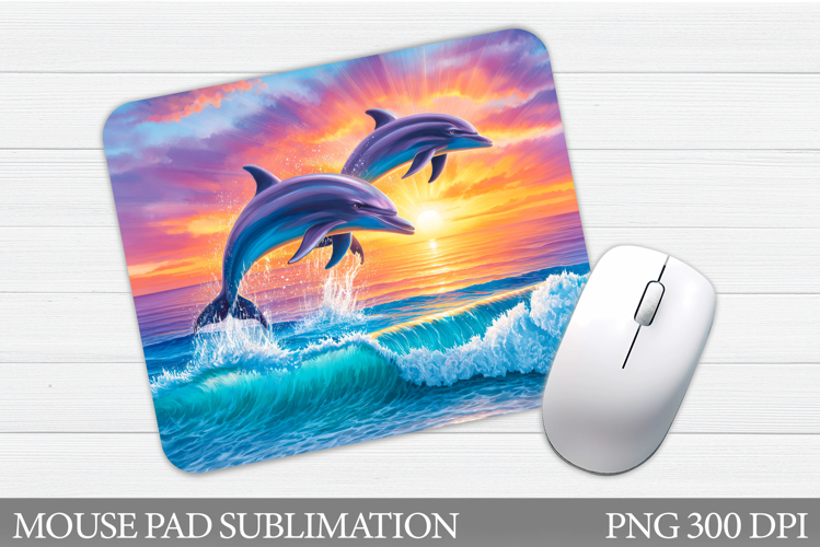 Dolphins Mouse Pad Design. Sea Mouse Pad Sublimation