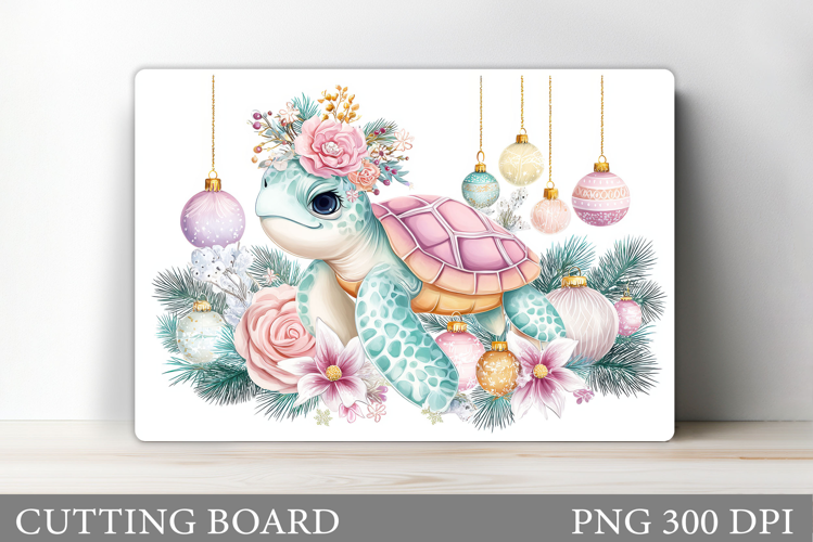 Christmas Turtle Cutting Board. Christmas Cutting Board