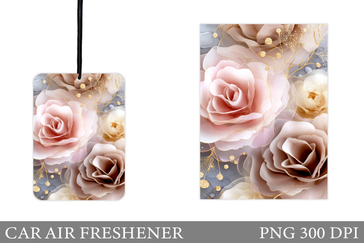 Roses Car Air Freshener Design. Roses Sublimation