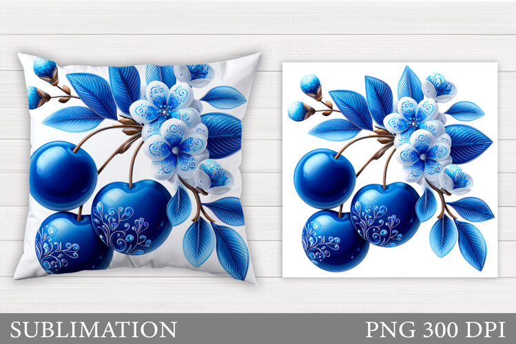 Cherry Pillow Design. Cherry Sublimation example image 1