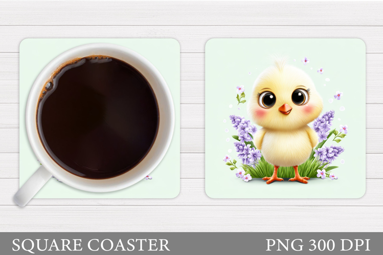 Cute Chick Coaster Design. Spring Chick Coaster Sublimation