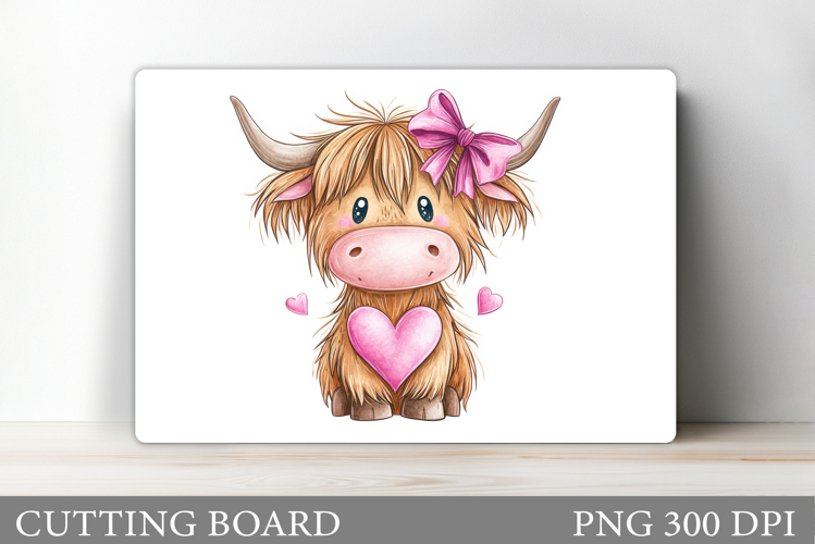 Valentines Cow Cutting Board. Valentines Cutting Board