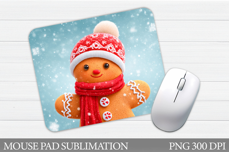 Gingerbread Mouse Pad. Christmas Mouse Pad Sublimation