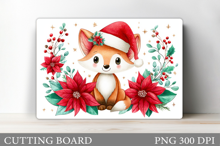 Christmas Fox Cutting Board. Christmas Cutting Board Design