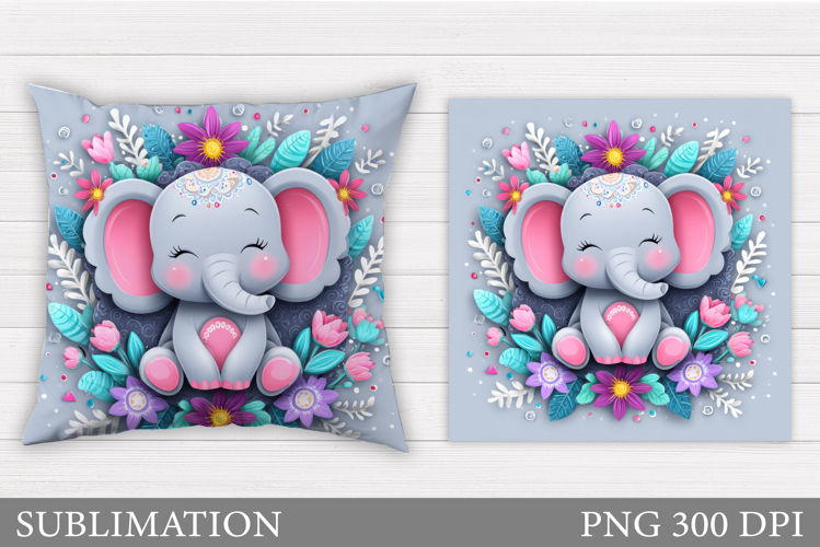Cute Elephant Clipart Image 12