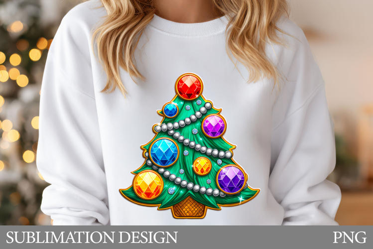Christmas Tree T-Shirt Design. Christmas Tree Sublimation