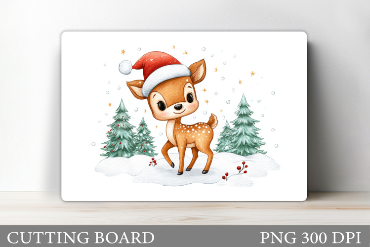 Christmas Deer Cutting Board. Christmas Cutting Board Design