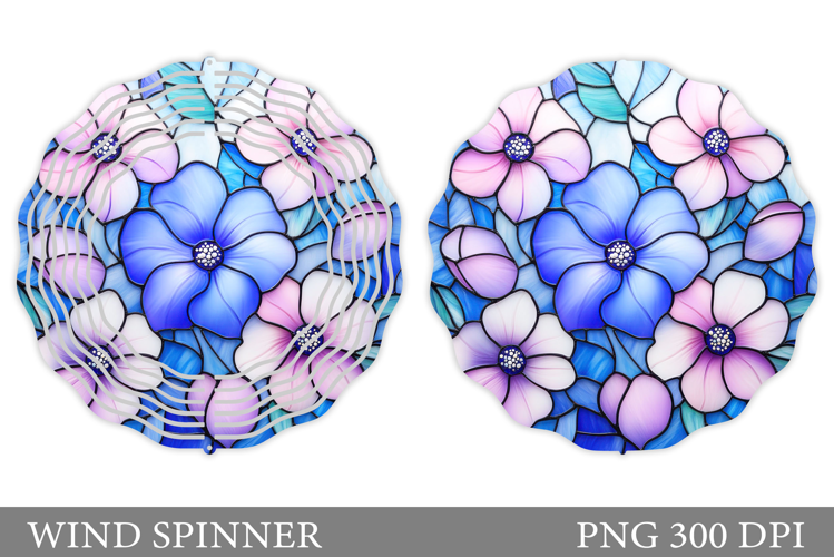 Flowers Wind Spinner Design. Floral Wind Spinner Sublimation