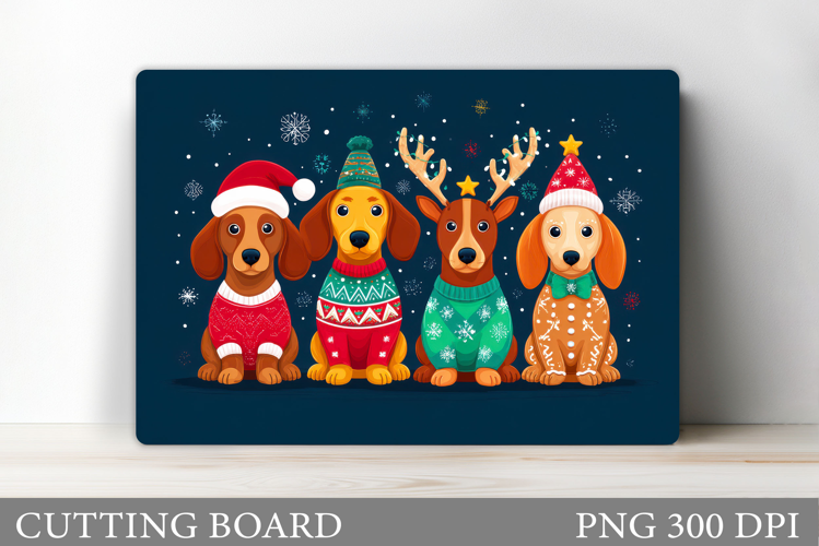 Christmas Dog Cutting Board. Christmas Cutting Board Design