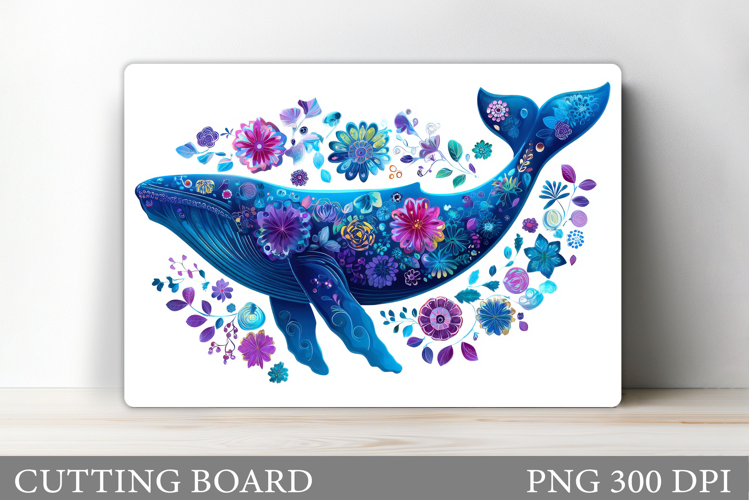 Whale Cutting Board Design. Whale Sublimation