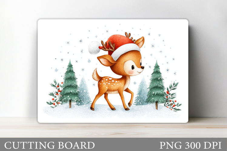 Christmas Deer Cutting Board. Christmas Cutting Board Design