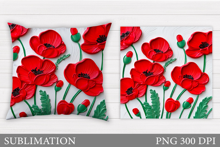 Flowers Pillow Sublimation. Floral Pillow Design