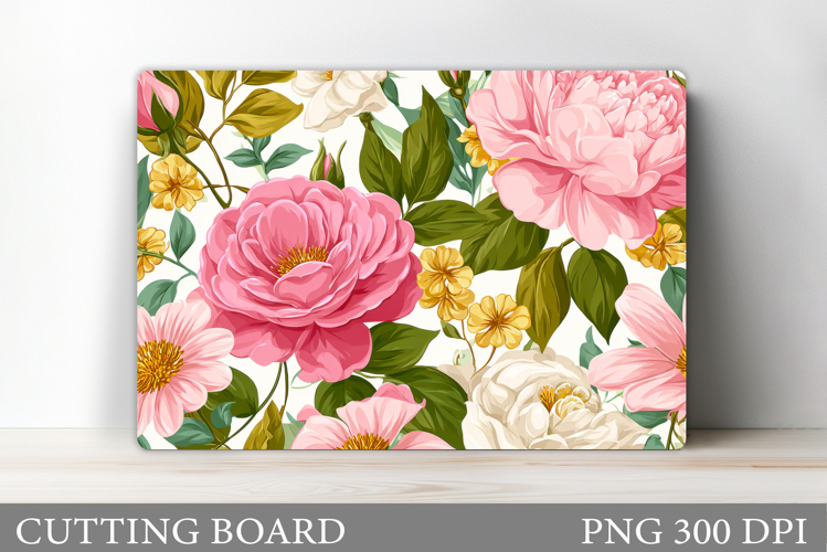 Flowers Cutting Board. Floral Cutting Board Sublimation