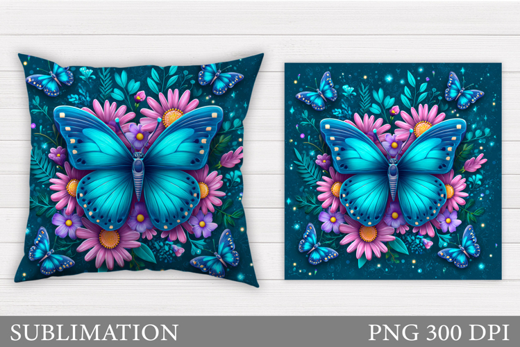 Butterflies Sublimation. Butterflies Pillow Sublimation
