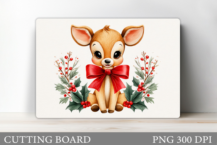 Christmas Deer Cutting Board. Christmas Cutting Board Design