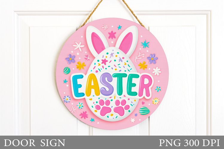 Easter Door Sign. Easter Eggs Door Sign Sublimation