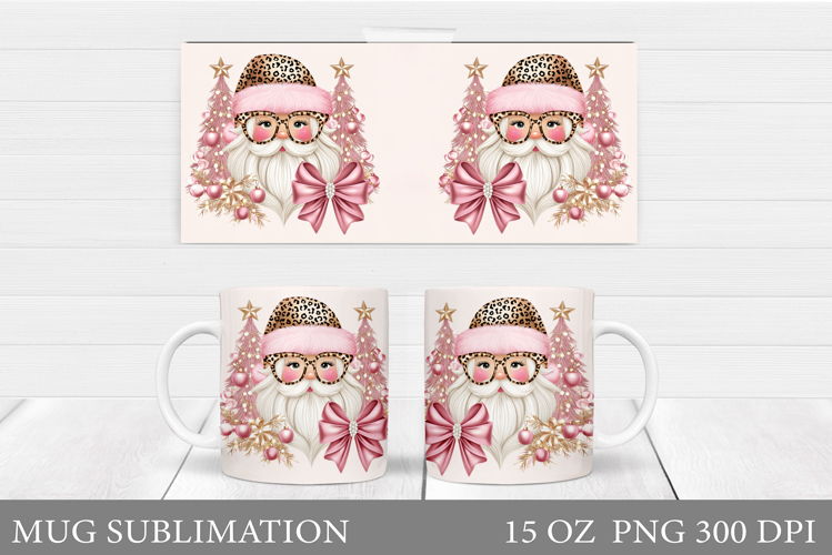 Santa Claus Mug Design. Christmas Mug Sublimation