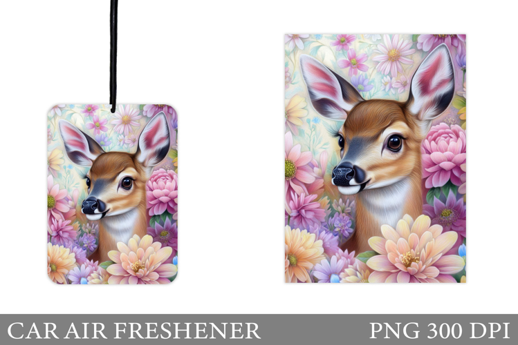 Cute Deer Car Air Freshener. Cute Deer Sublimation