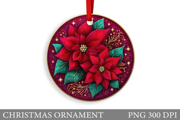 Poinsettia Christmas Ornament. Christmas Ornament Design