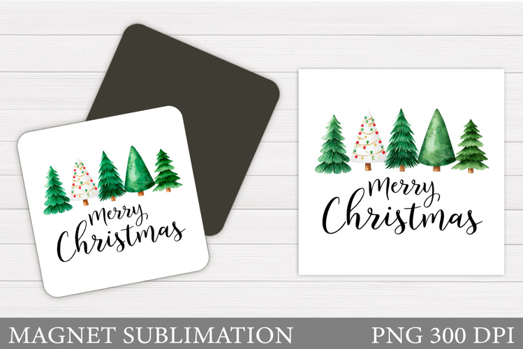 Christmas Tree Magnet Design. Christmas Magnet Sublimation
