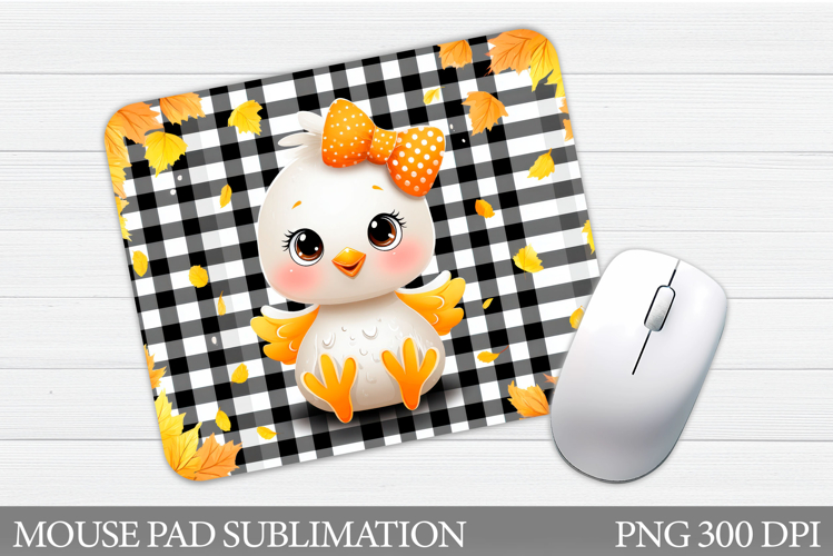 Fall Chicken Mouse Pad. Fall Mouse Pad Sublimation