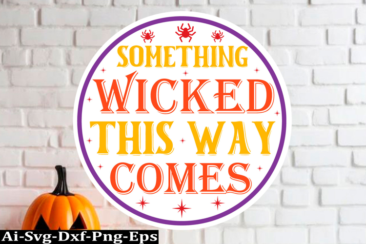 Halloween round sign Svg Design,Halloween Quotes Spooky Hall