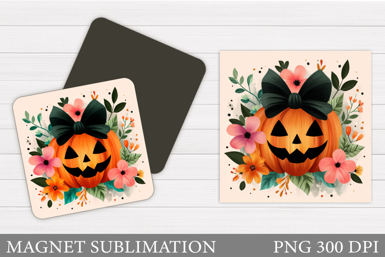Halloween Pumpkin Magnet. Halloween Magnet Sublimation