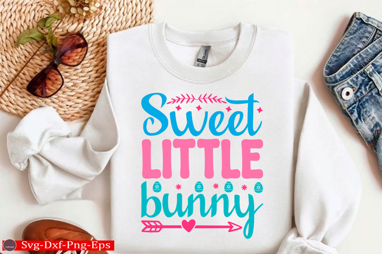 Happy Easter SVG Design Cute Easter Quotes SVG Bunny SVG example image 1