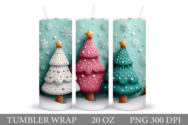 Christmas Tree Tumbler Sublimation. Christmas Tumbler Design