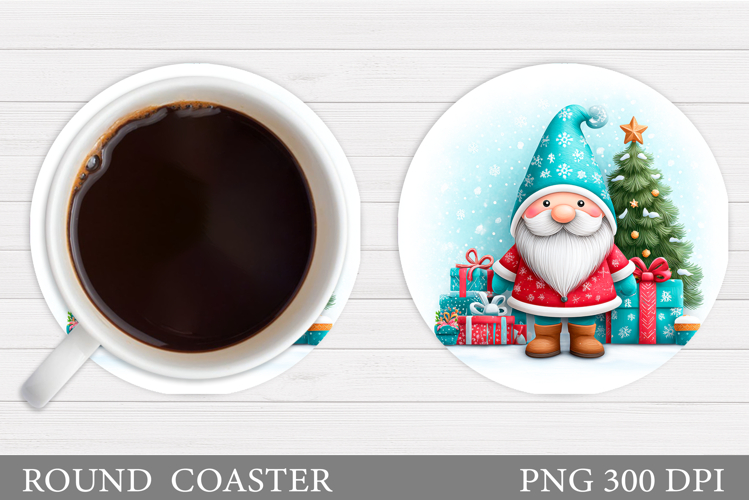 Christmas Gnome Coaster. Christmas Coaster Sublimation