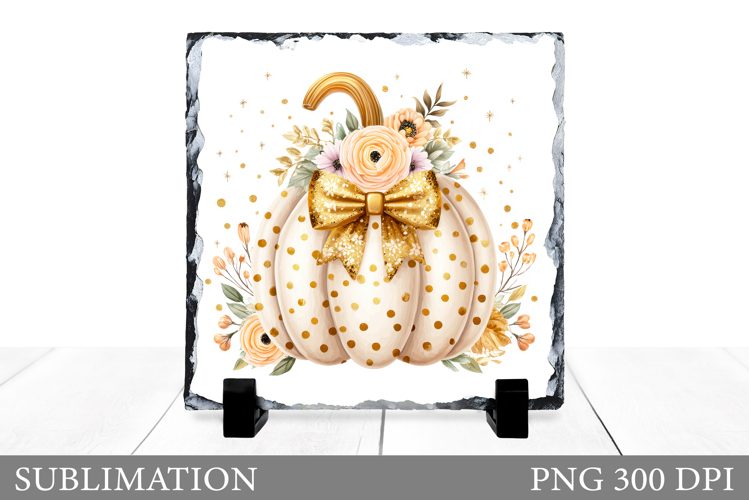 Fall Pumpkin Slate Sublimation. Fall Pumpkin Sublimation